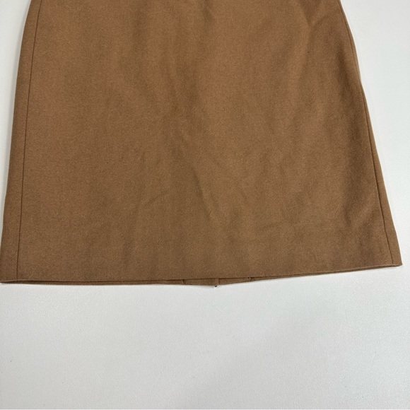 J.Crew Women’s The Pencil Skirt Wool Blend Lined Camel Beige Color Size 2 - Picture 2 of 7